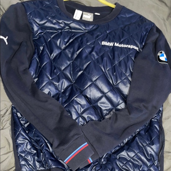 Puma BMW Motorsport Quilted Sweatshirt - Navy - Picture 6 of 7